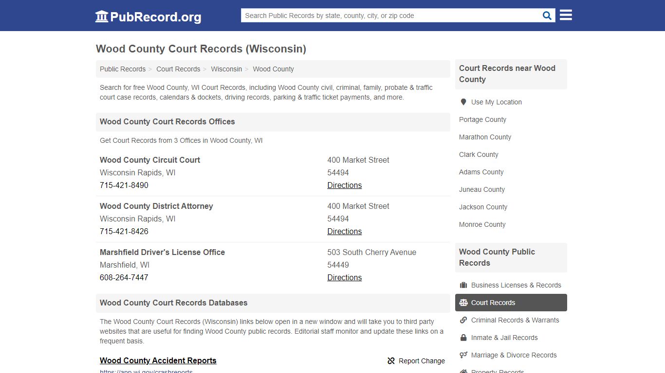 Free Wood County Court Records (Wisconsin Court Records)